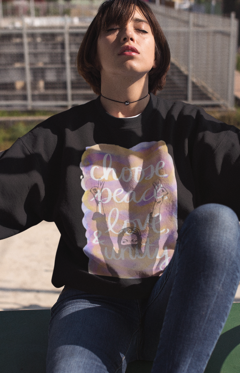 "Choose Peace Love and Unity" Crewneck Sweatshirt