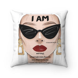 "I Am A Woman" Throw Pillow