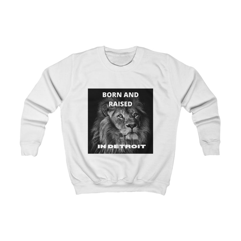 Kids "Born and Raised in Detroit" Sweatershirt