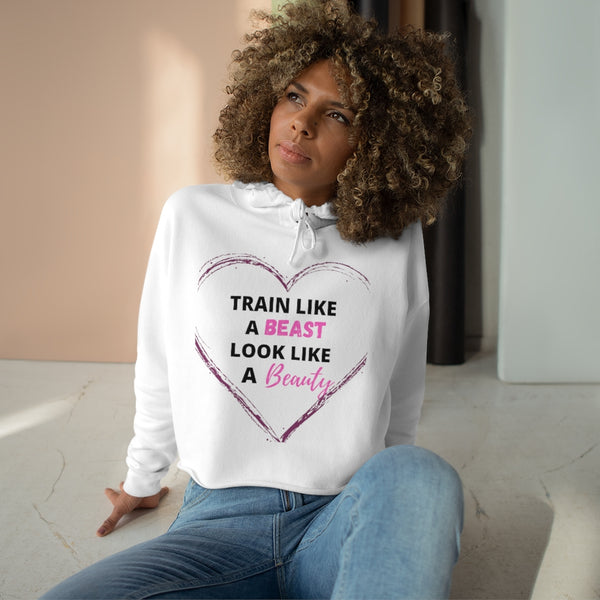 Train like a beast cropped hoodie!