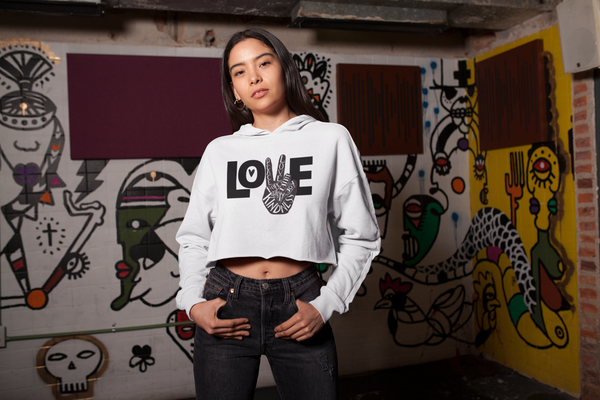 "LOVE" Cropped Hoodie