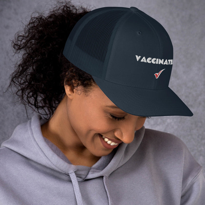 "Im Vaccinated" Navy Hat